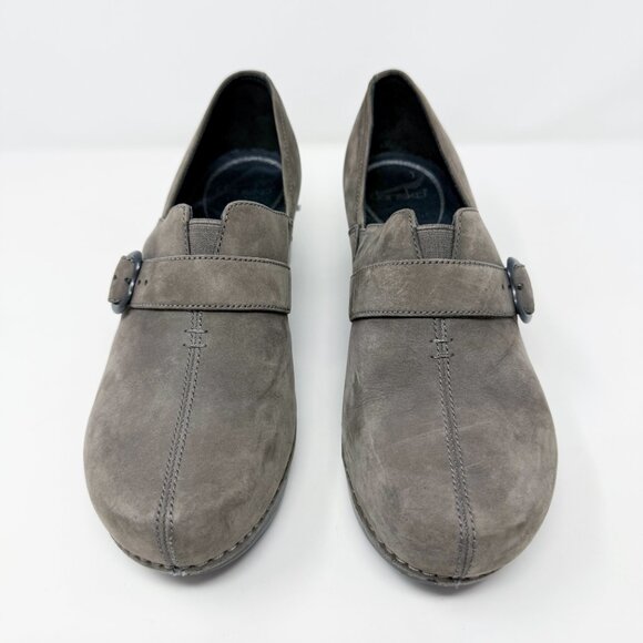 Dansko Gray Suede Closed Back Clogs Comfort Shoes Size EU 41/US Size 10.5-11 EUC - Picture 2 of 10